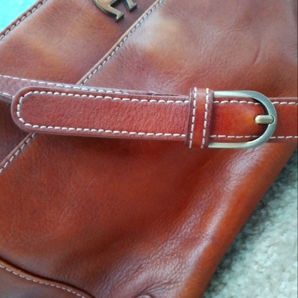 Etienne Aigner *VINTAGE* Genuine Leather Purse, Tan Brown, Brass Hardware - Picture 4 of 16